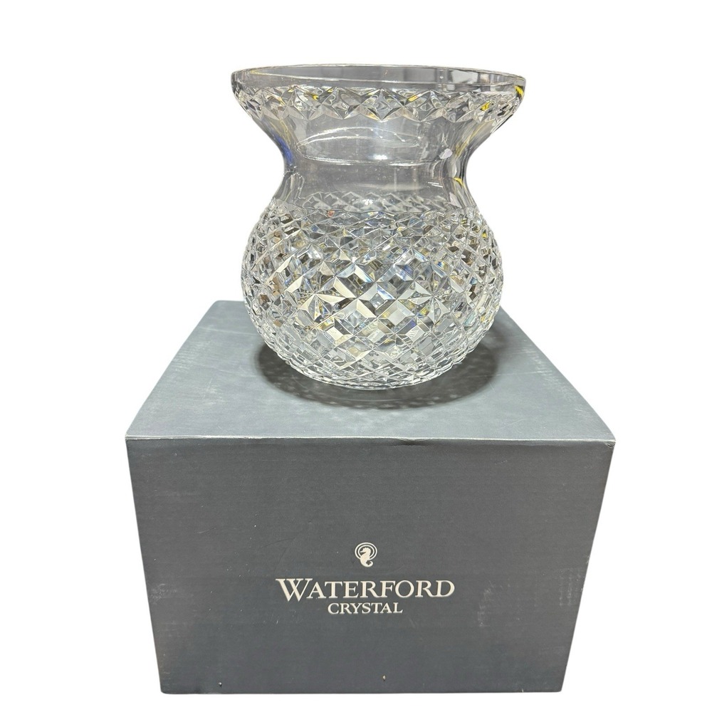 WATERFORD Crystal Bouquet Vase Spittoon Shaped Rare & Heavy Flawless Condition